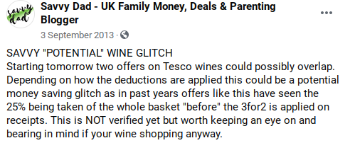 25 off wine