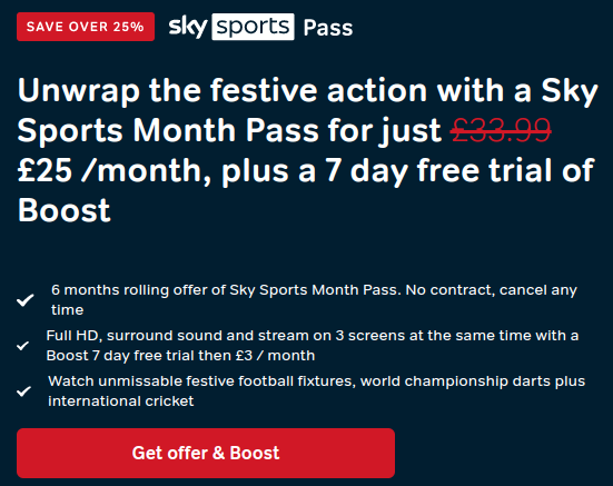 sky nowtv customer offers sports pass