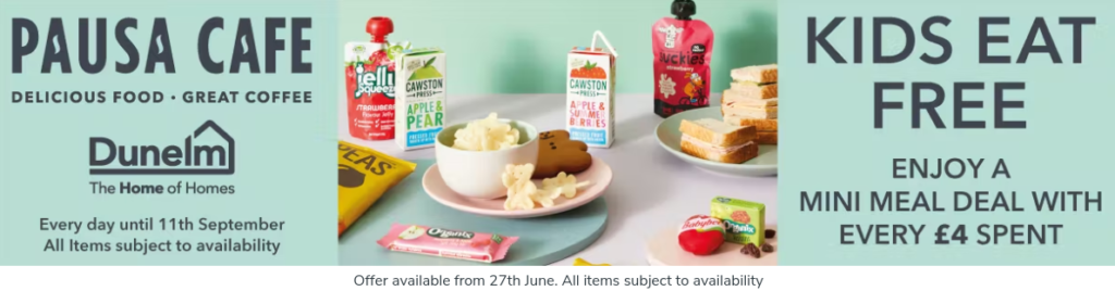 kids eat for free dunelm pausa